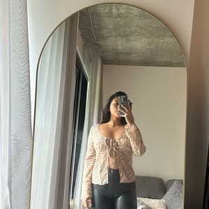 Sheer zebra top size S